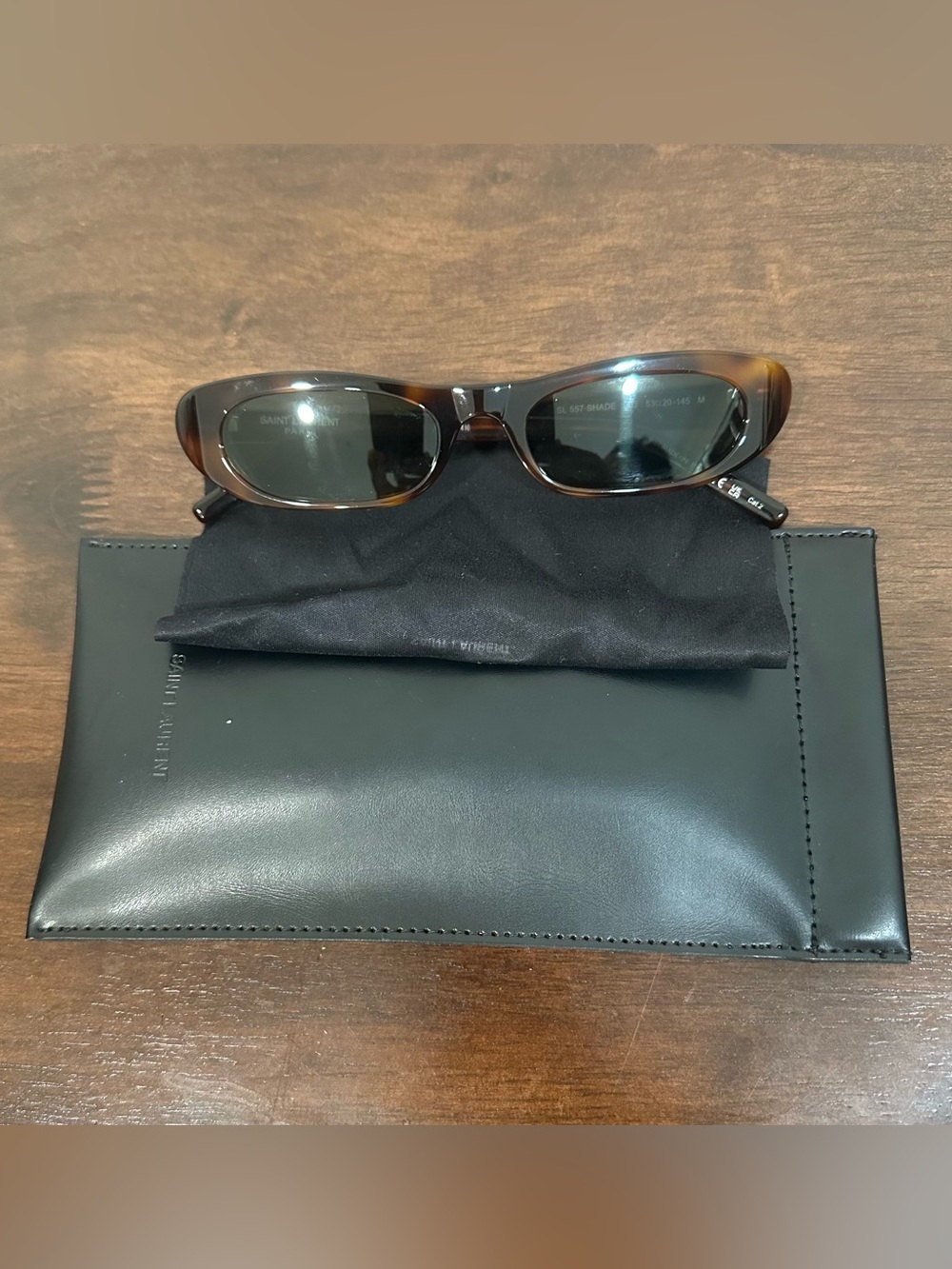 Saint Laurent tortoiseshell slim sunglasses